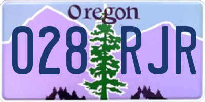 OR license plate 028RJR