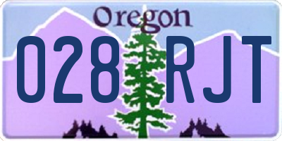 OR license plate 028RJT