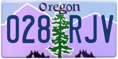 OR license plate 028RJV