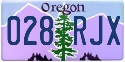 OR license plate 028RJX