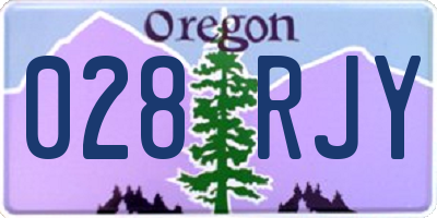 OR license plate 028RJY