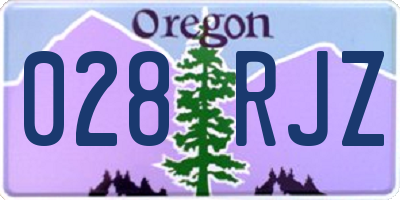 OR license plate 028RJZ