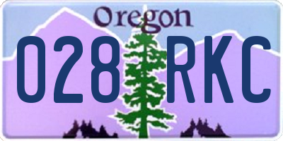 OR license plate 028RKC
