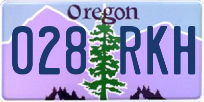 OR license plate 028RKH