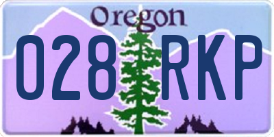 OR license plate 028RKP
