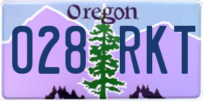 OR license plate 028RKT