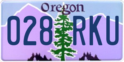 OR license plate 028RKU