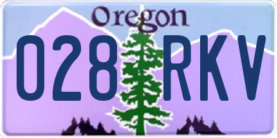 OR license plate 028RKV