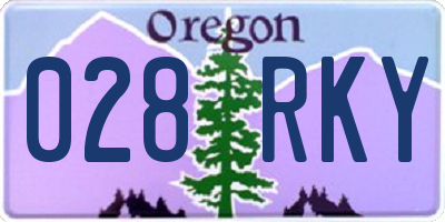 OR license plate 028RKY