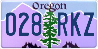 OR license plate 028RKZ