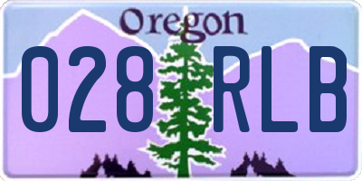 OR license plate 028RLB