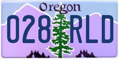 OR license plate 028RLD
