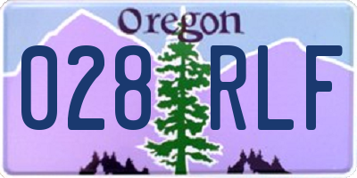 OR license plate 028RLF