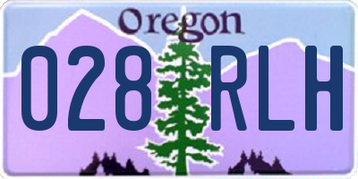 OR license plate 028RLH