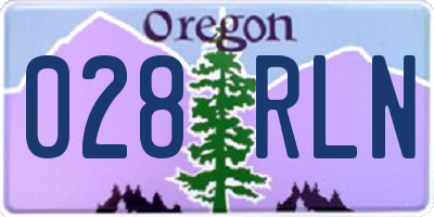 OR license plate 028RLN
