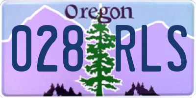 OR license plate 028RLS