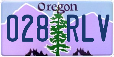 OR license plate 028RLV