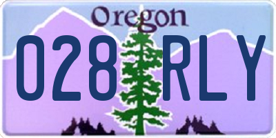 OR license plate 028RLY