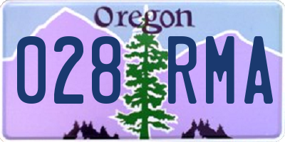 OR license plate 028RMA