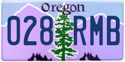 OR license plate 028RMB
