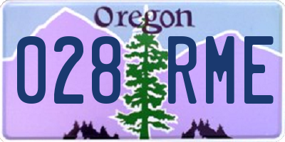 OR license plate 028RME