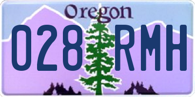 OR license plate 028RMH