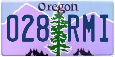 OR license plate 028RMI