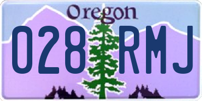 OR license plate 028RMJ