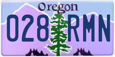 OR license plate 028RMN