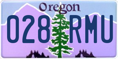OR license plate 028RMU