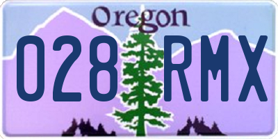 OR license plate 028RMX