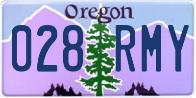 OR license plate 028RMY
