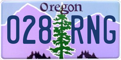 OR license plate 028RNG