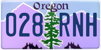 OR license plate 028RNH