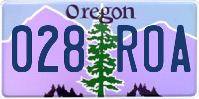OR license plate 028ROA