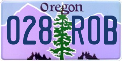 OR license plate 028ROB