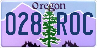 OR license plate 028ROC