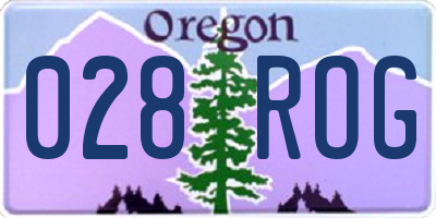 OR license plate 028ROG