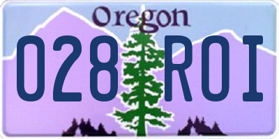 OR license plate 028ROI