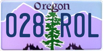 OR license plate 028ROL