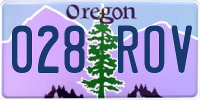 OR license plate 028ROV