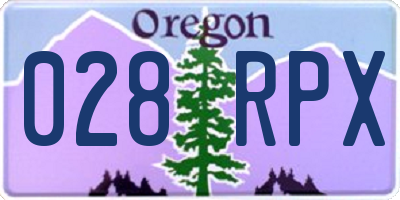 OR license plate 028RPX