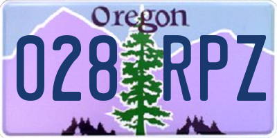 OR license plate 028RPZ