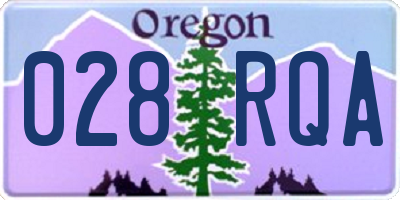 OR license plate 028RQA