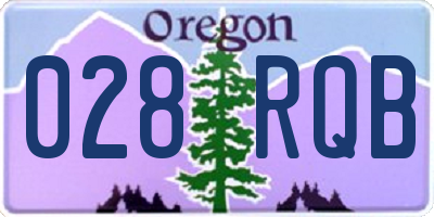 OR license plate 028RQB