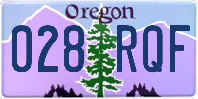 OR license plate 028RQF