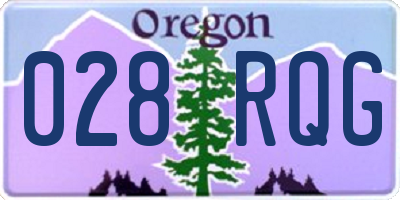 OR license plate 028RQG
