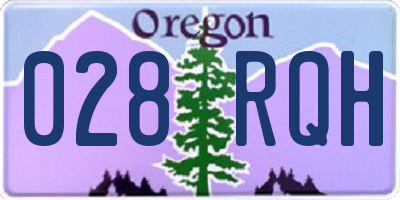 OR license plate 028RQH