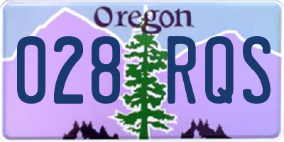 OR license plate 028RQS