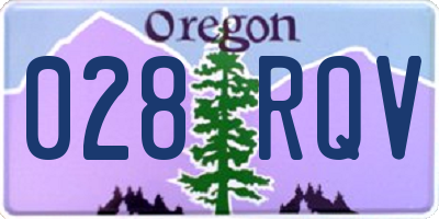 OR license plate 028RQV